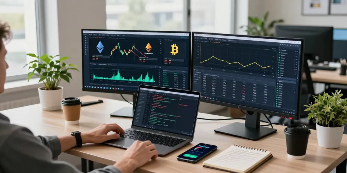 Hitpaw Edimakor im modernen Krypto-Handelsumfeld mit Echtzeit-Preischarts und Wallet-Management-Tools.