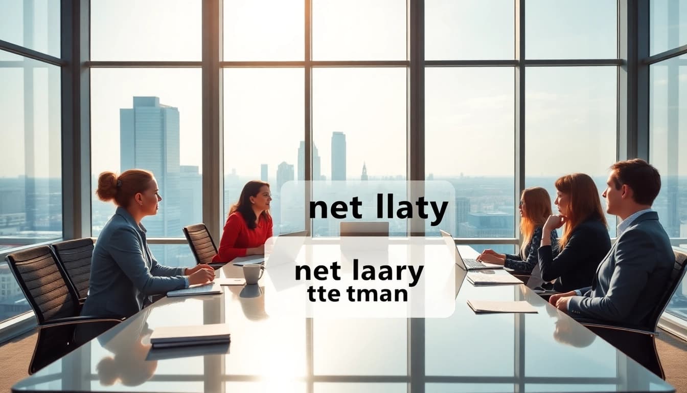 Explore the net salary in Germany displayed on a financial projection chart in a modern office setting.