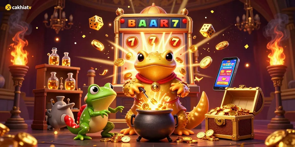 Cakhiatv delivers an exciting gambling experience with golden salamander and frog alchemist creating riches.