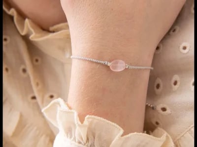 Rosenquarz Armband von CrystalScents – Liebe, Harmonie und zeitlose Eleganz