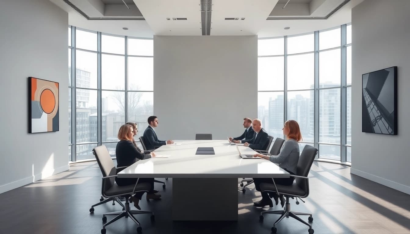 Headhunter Düsseldorf: Professionelle Rekrutierungsszene in einem modernen Büro