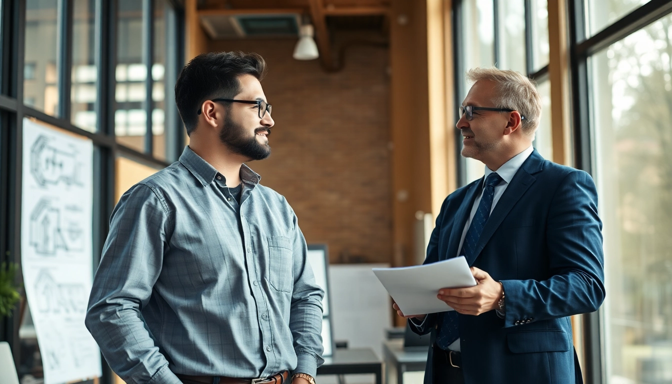 Headhunter Ingenieure beraten in einem modernen Büro über Karrieremöglichkeiten.
