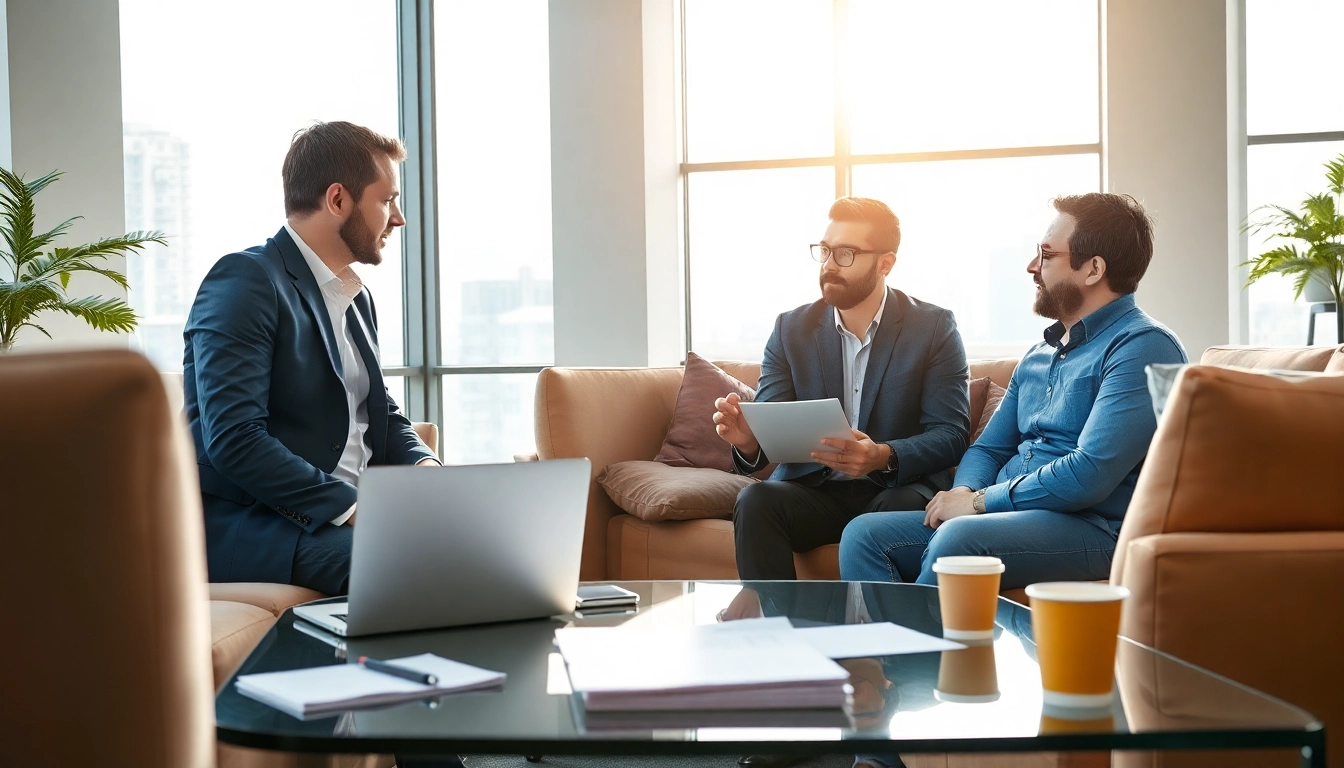 Headhunter Ingenieure beraten engagiert Ingenieure in einem modernen Büro.
