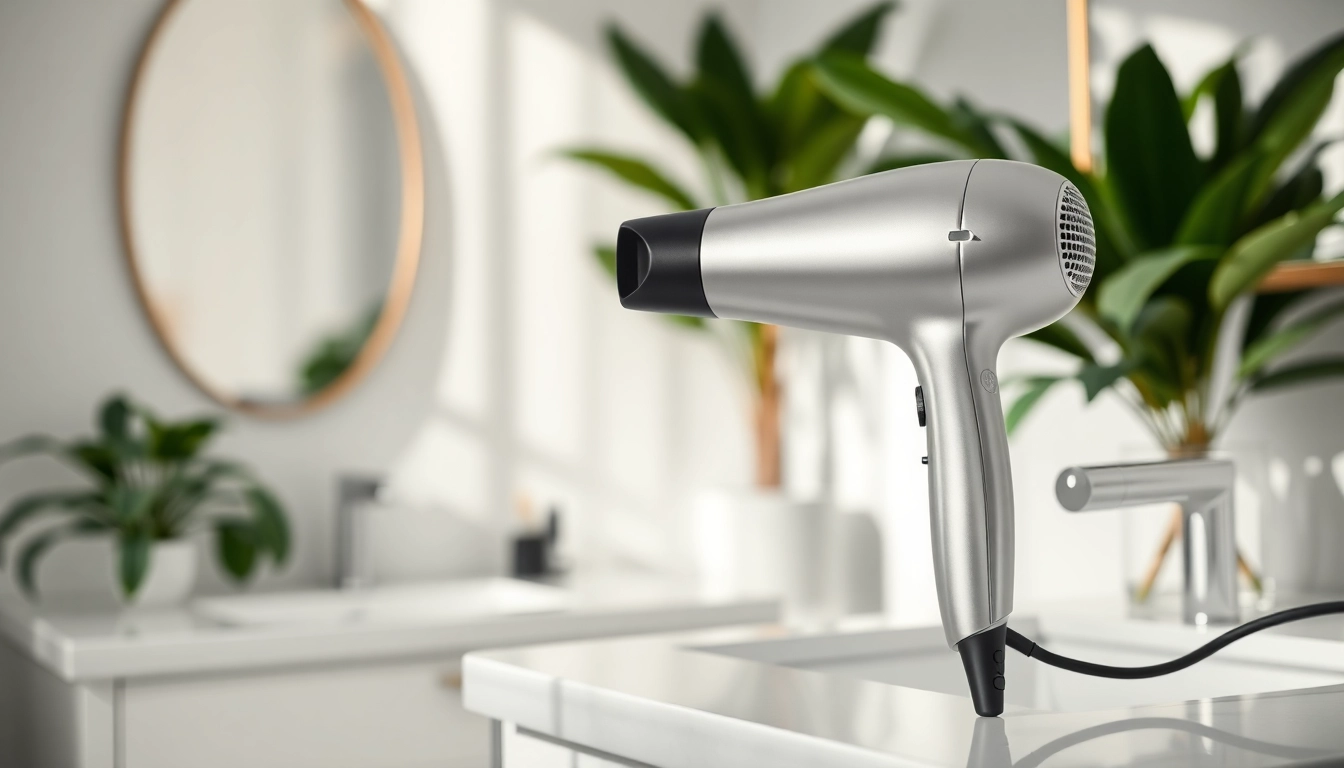 Laifen Swift Haartrockner bietet hochwertige Technologie und elegantes Design in einem modernen Badezimmer.