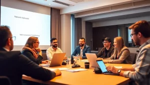 Interaktive Sitzung für Netzwerken für den Jobwechsel mit engagierten Profis und Notizen.