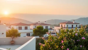 Verkauf von traumhaften immobilien in nordzypern mit mediterraner Architektur und traumhaftem Blick.