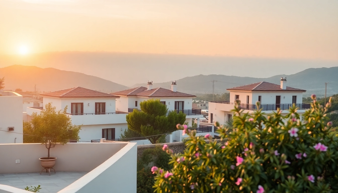 Verkauf von traumhaften immobilien in nordzypern mit mediterraner Architektur und traumhaftem Blick.