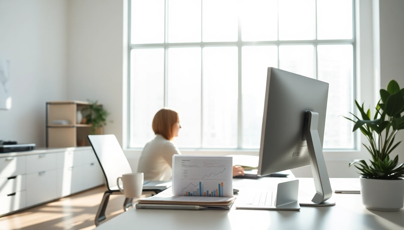 Visuelle Darstellung eines modernen Arbeitsbereichs zur Analyse von SEO-Ranking-Daten.