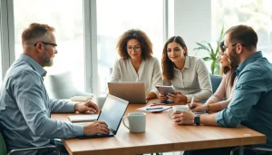 Zusammenarbeit in einem modernen Büro für weitere Informationen über Produktivität und Teamdynamik.