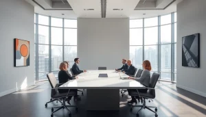 Headhunter Düsseldorf: Professionelle Rekrutierungsszene in einem modernen Büro