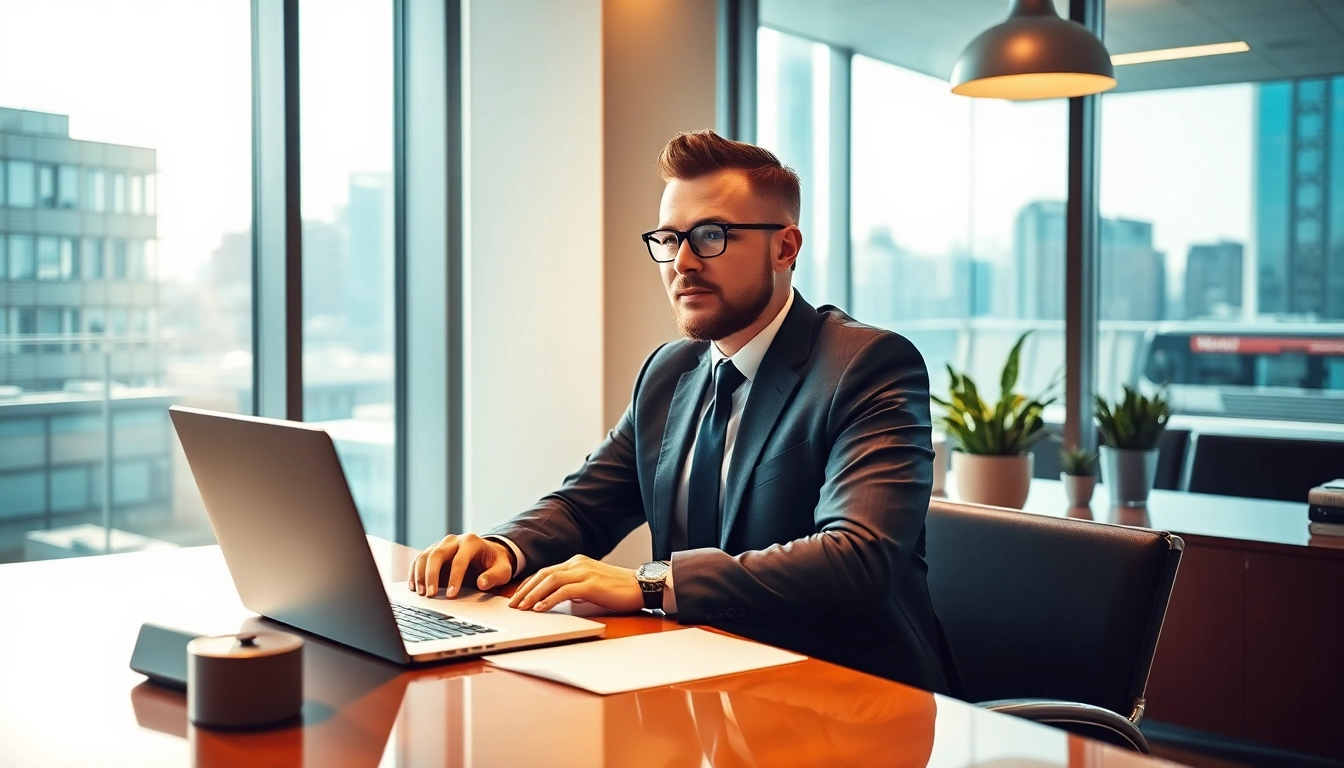 Headhunter Gastronomie bei der Arbeit in einem modernen Büroumfeld.