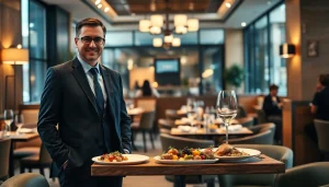 Headhunter Gastronomie berät persönlich in einem eleganten Restaurant.