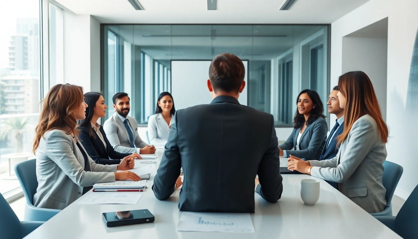 Headhunter IT beraten Kunden in einer modernen Büroumgebung, fördert Professionalität.