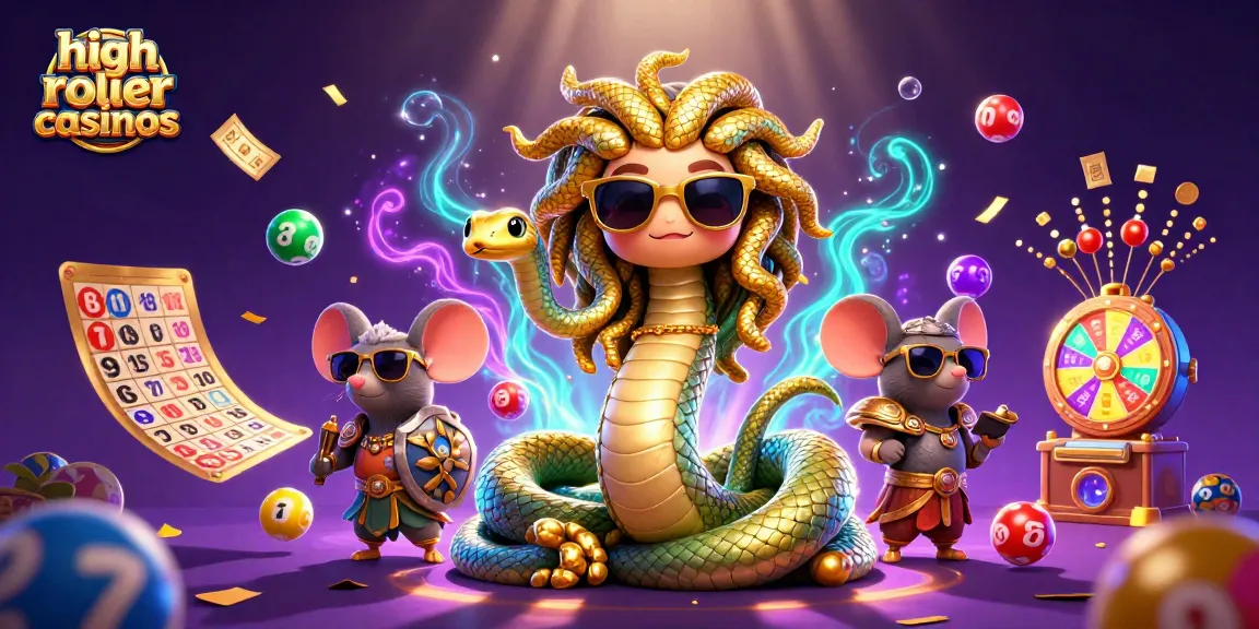 Experience high roller casinos through an engaging illustration of fun characters and dynamic gaming elements.